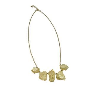 90s Vintage Handmade Quartz Raw Stone Chunky Necklace